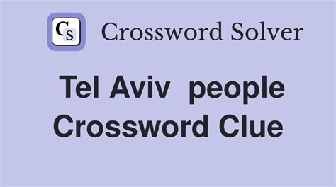 from tel aviv crossword clue|crossword clue tel aviv native.